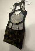 Army BackCutOut Mini-Dress