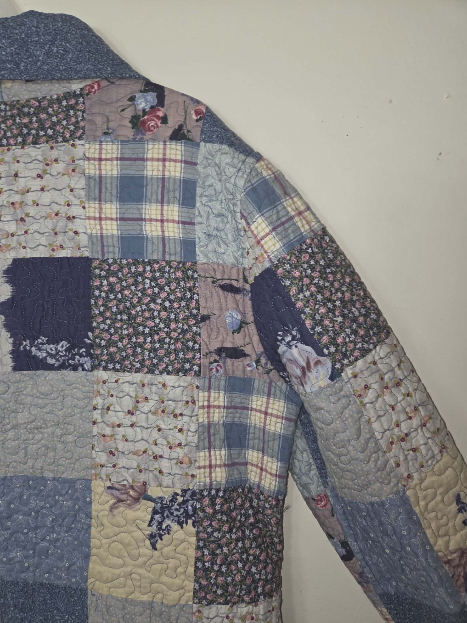 Grandma's Knitted Patchwork Button-Up