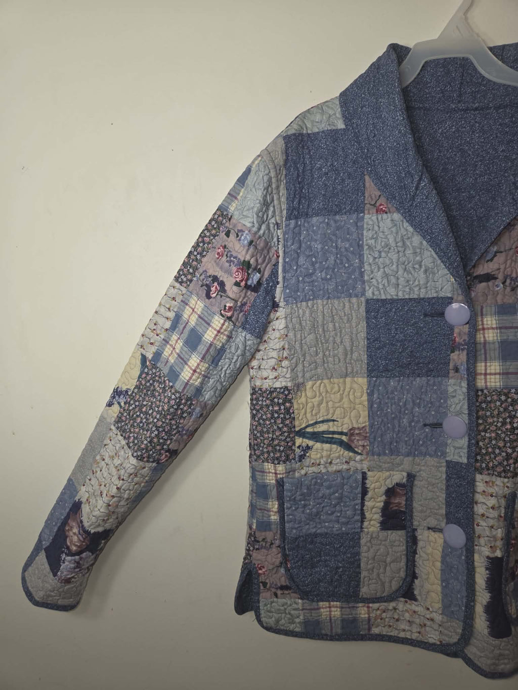 Grandma's Knitted Patchwork Button-Up