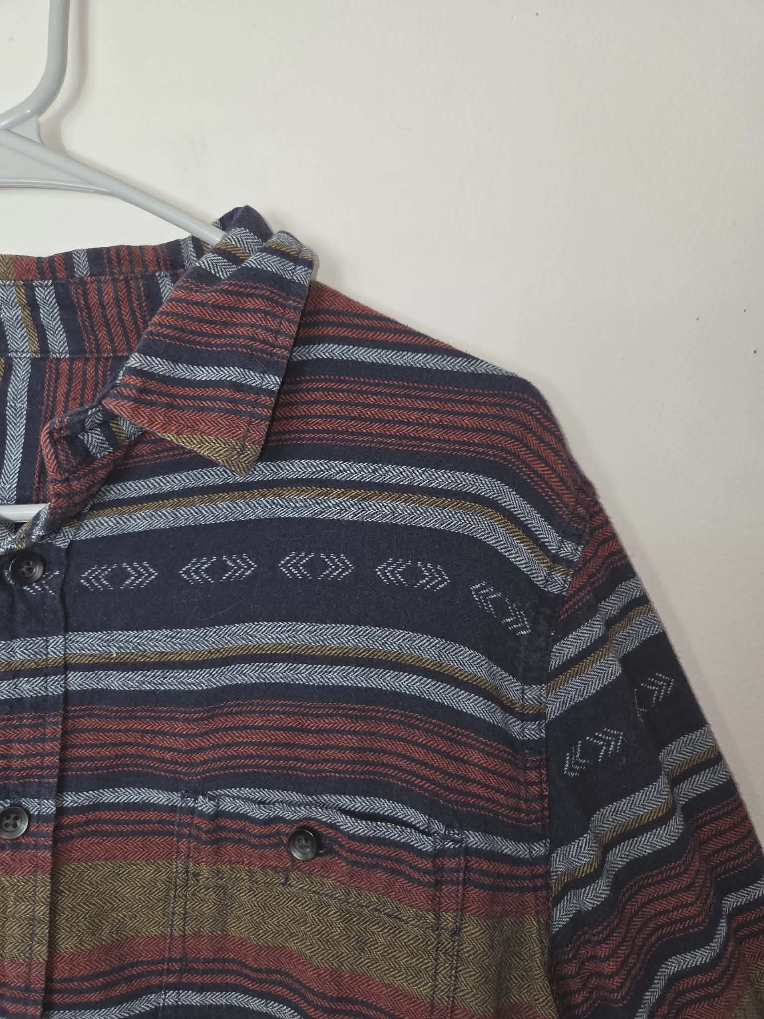 Tribal Print Long-Sleeve Button-Up