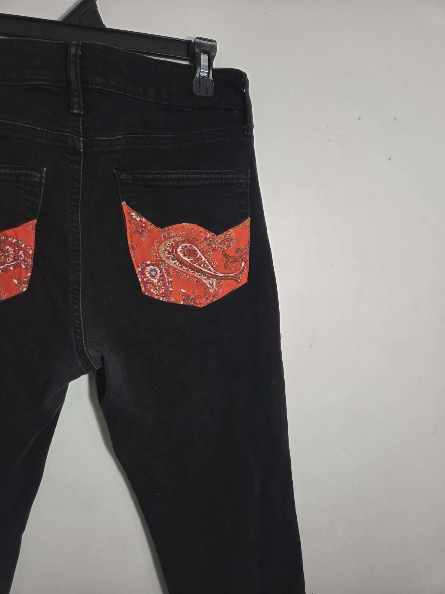 Paisley Embroidered Jeans