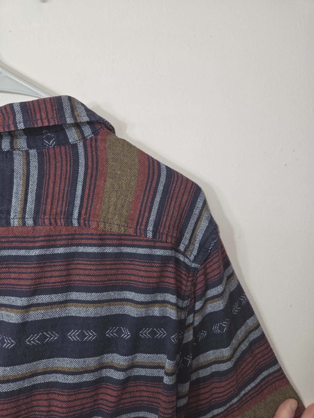 Tribal Print Long-Sleeve Button-Up