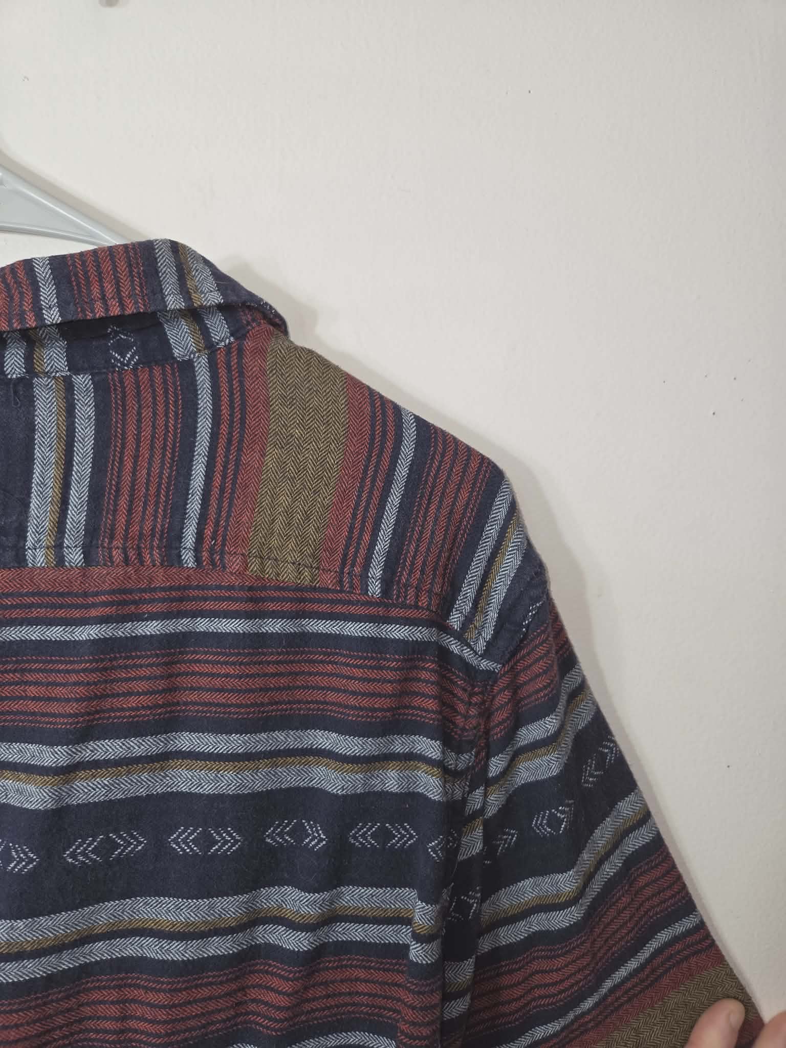 Tribal Print Long-Sleeve Button-Up