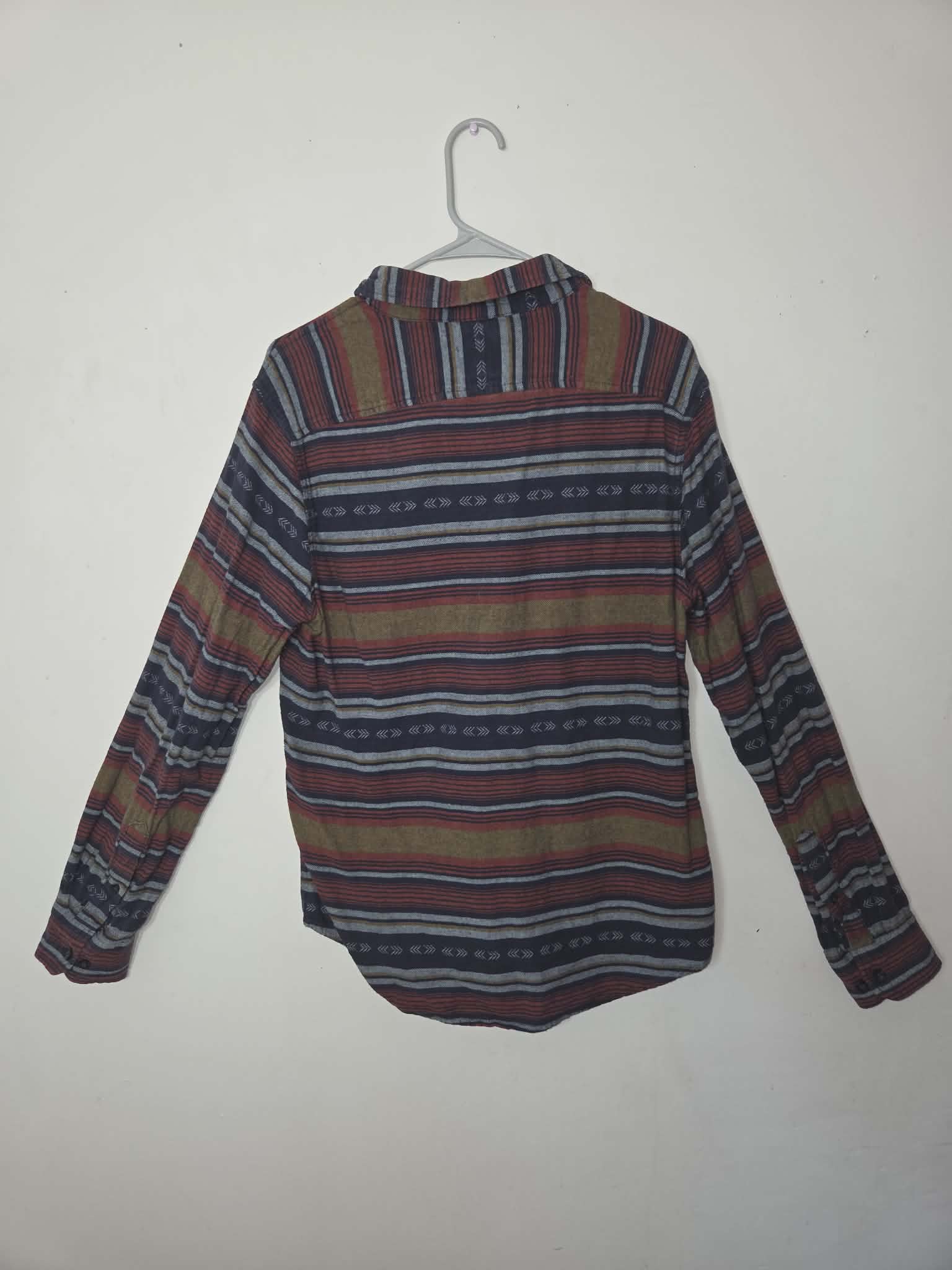 Tribal Print Long-Sleeve Button-Up