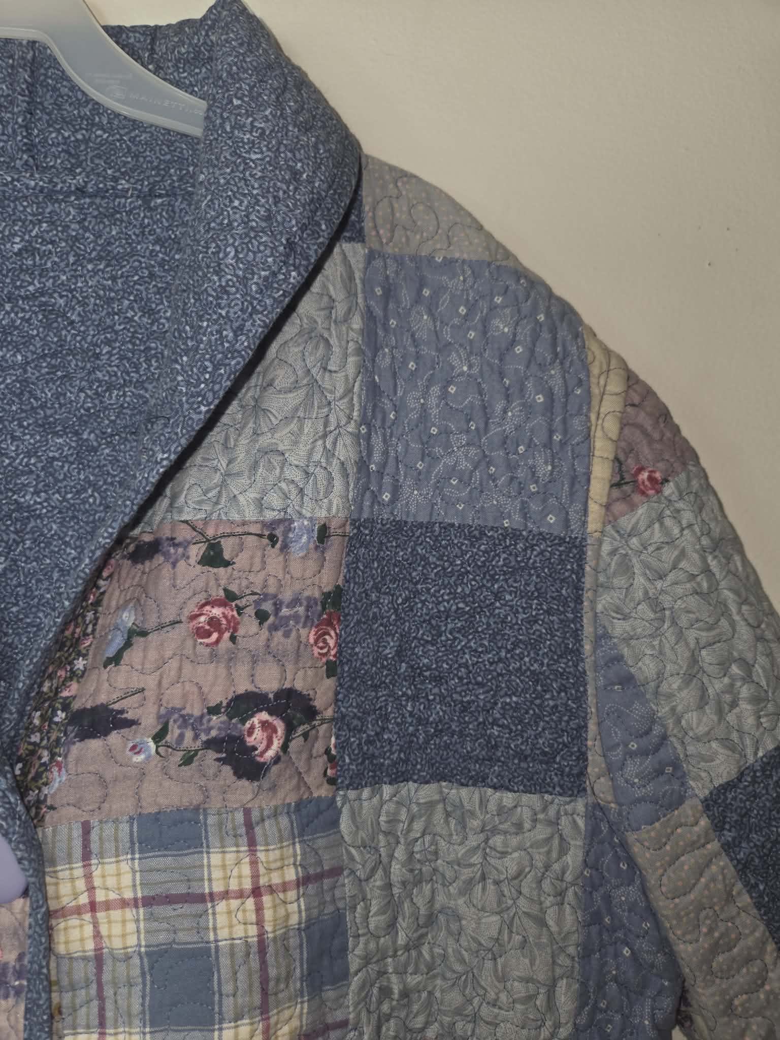 Grandma's Knitted Patchwork Button-Up