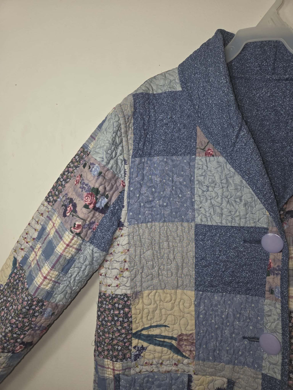 Grandma's Knitted Patchwork Button-Up