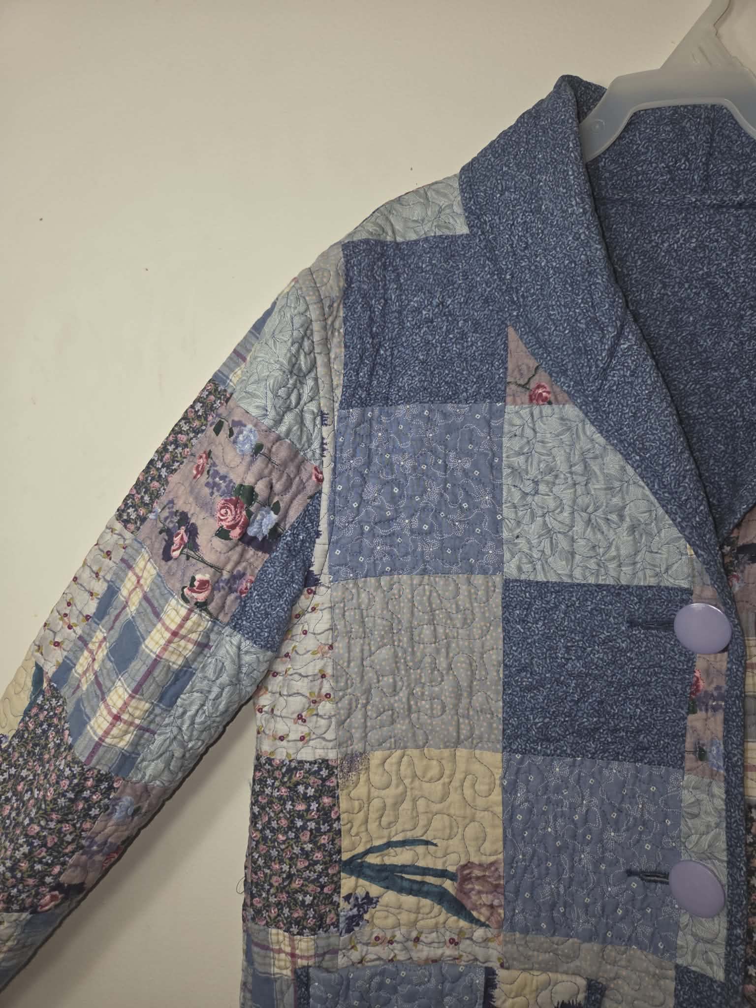 Grandma's Knitted Patchwork Button-Up