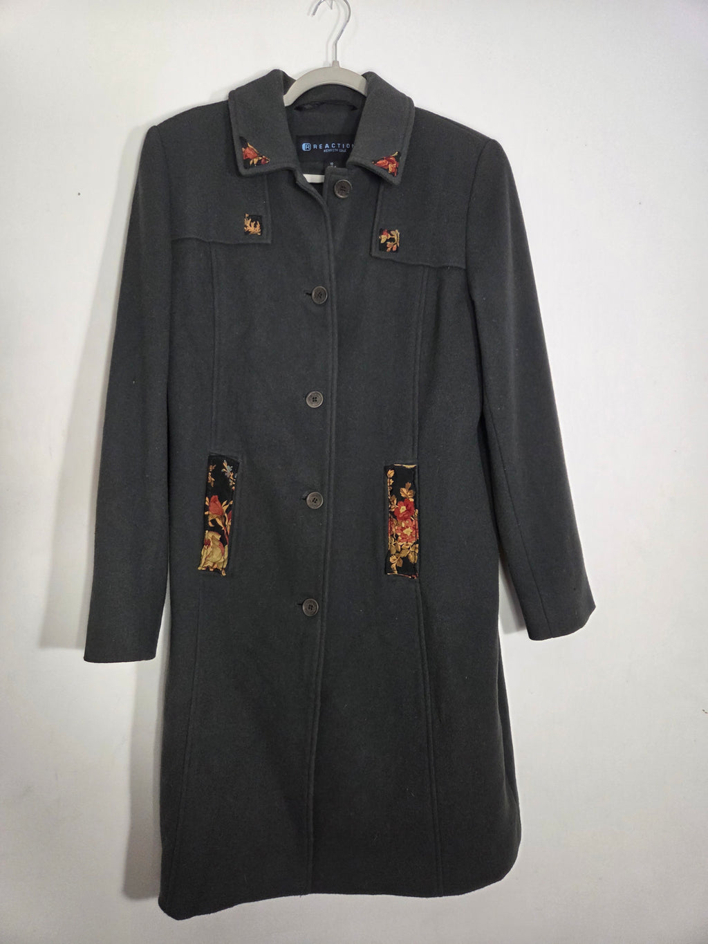 Embroidered Peacoat