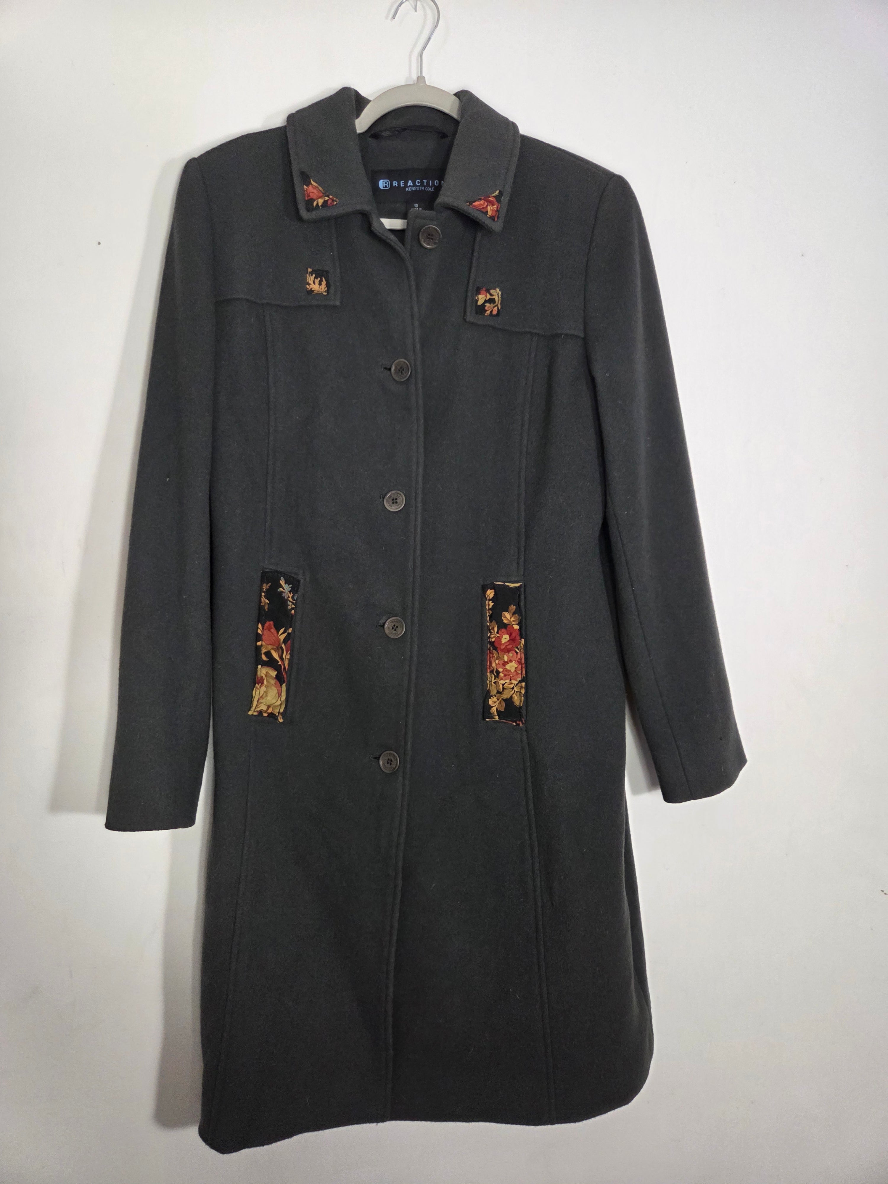 Embroidered Peacoat