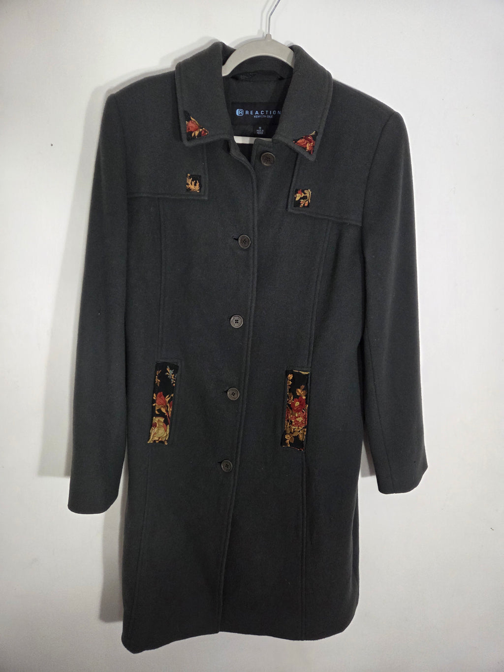 Embroidered Peacoat