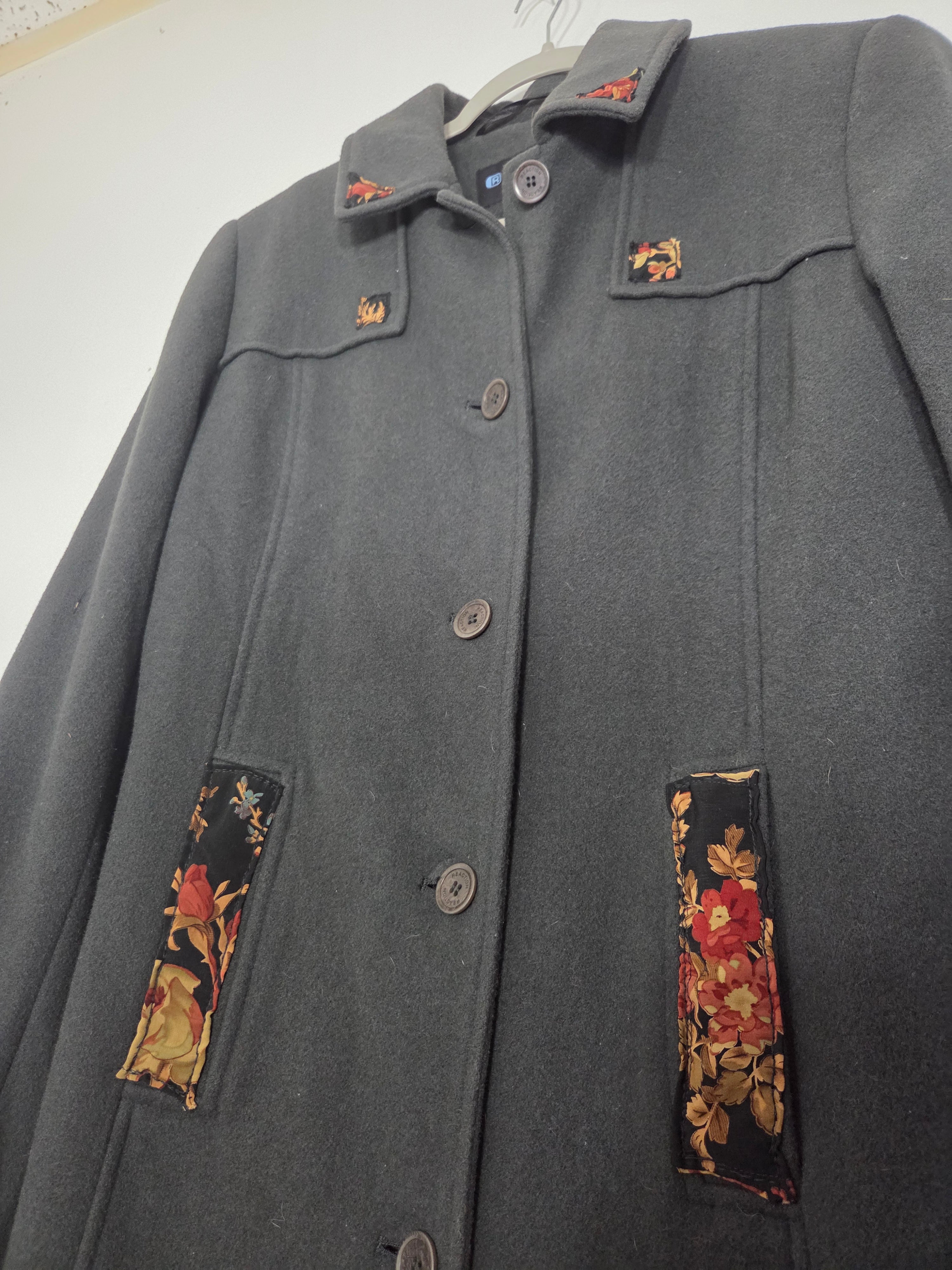 Embroidered Peacoat